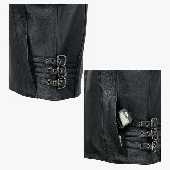 Milwaukee Premium leather Motorcycle Rider Vest NWT - Picture 4 of 7